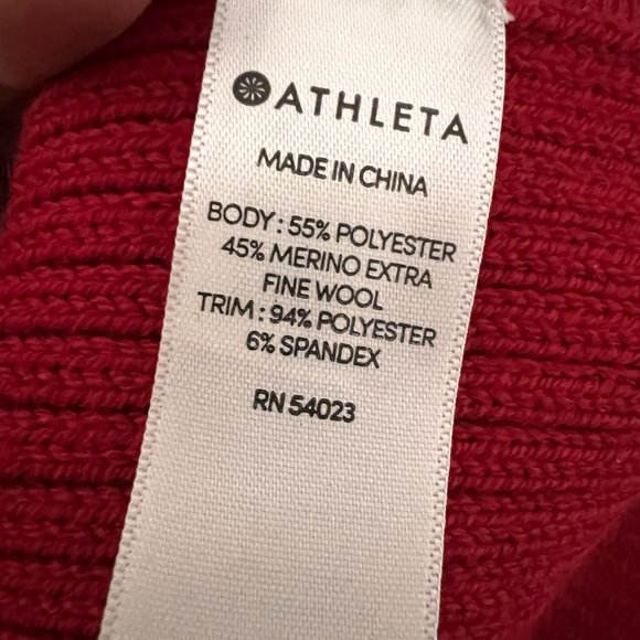 Athleta rmedium red turtle neck sweater - Picture 2 of 6